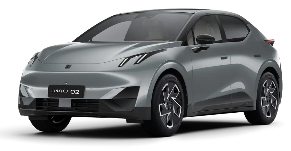 Lynk & Co 02, vista frontal en diagonal