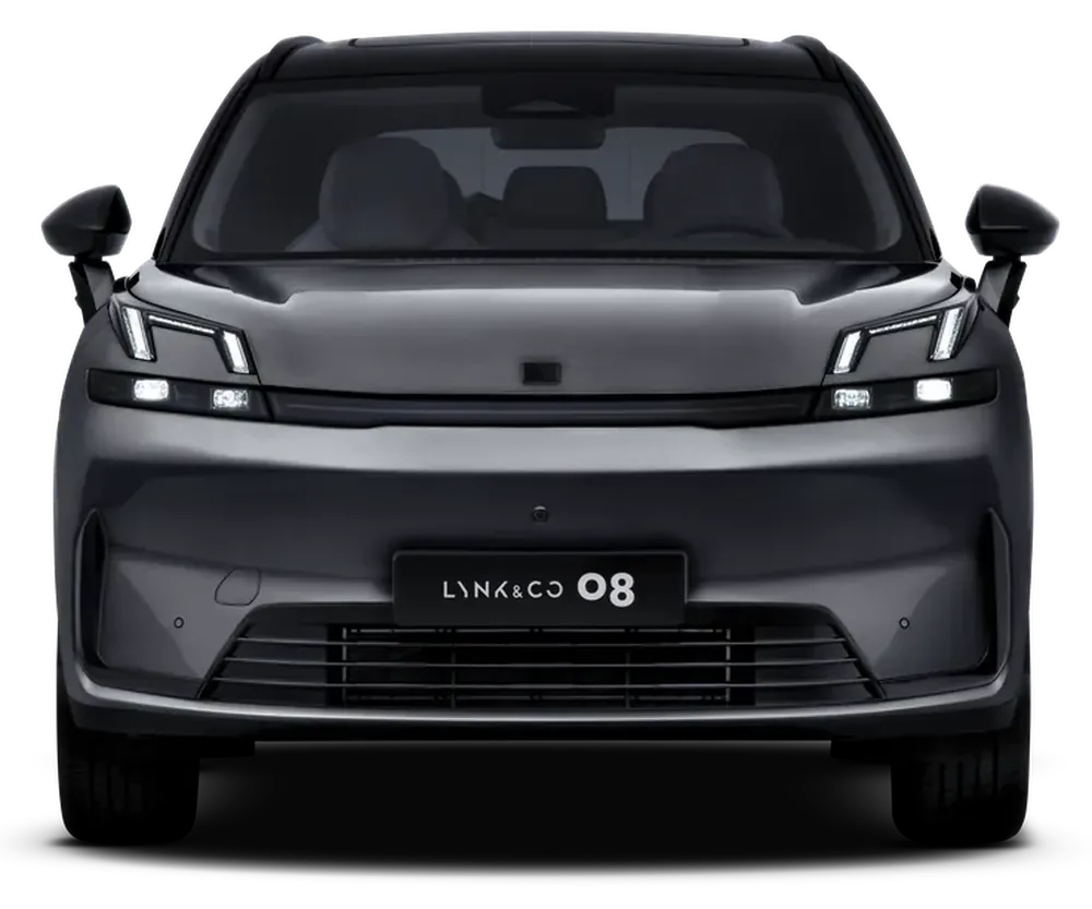 Lynk & Co 08, vista frontal en diagonal