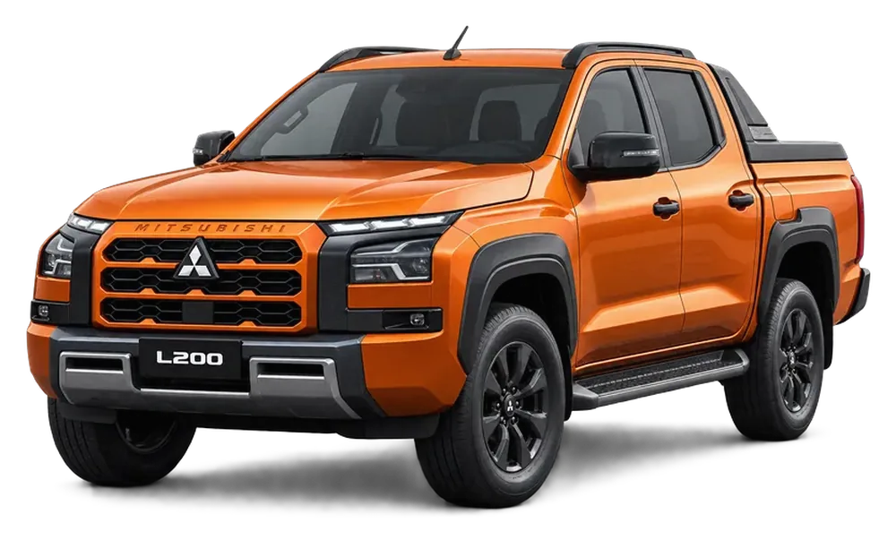 Mitsubishi L200, vista frontal en diagonal